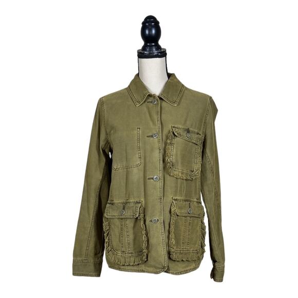 Anthropologie Ruffled Utility Jacket - Picture 4 of 6